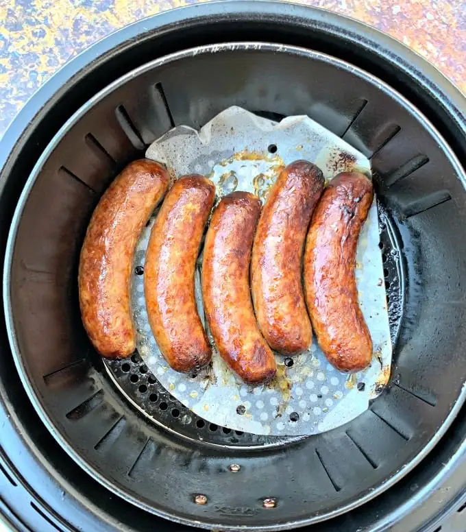 Place the Sausage in the Air Fryer Basket