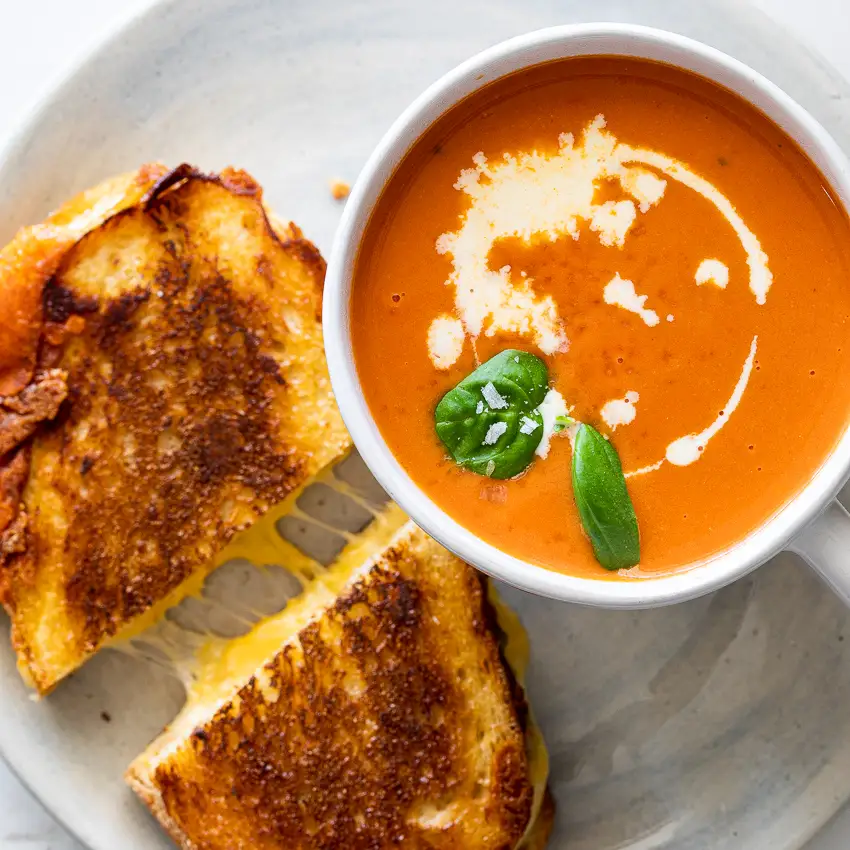 Grilled cheese with soup side