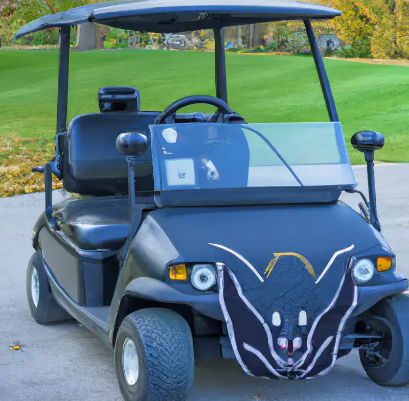 Black cat golf cart