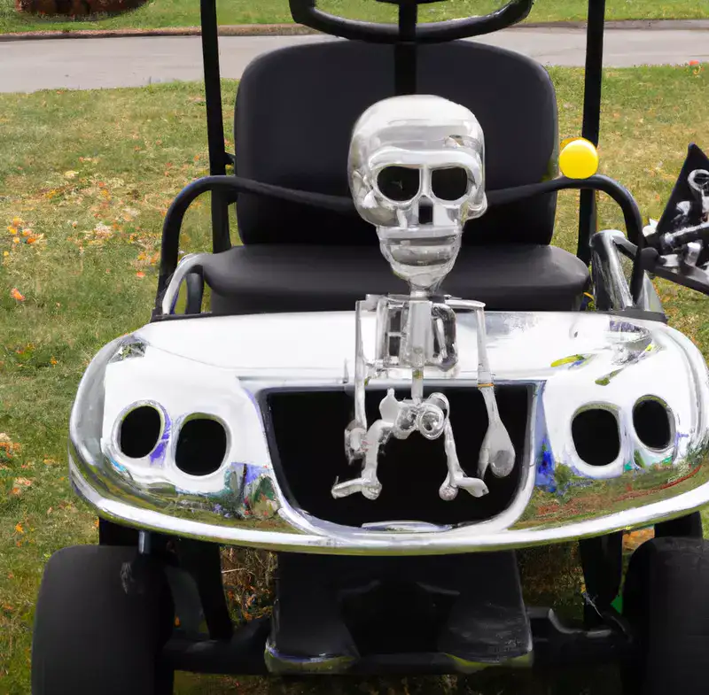 Skeleton Golf Cart for Halloween