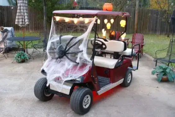 Vampire golf cart halloween decorations