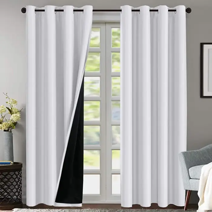 Blackout curtains insulating material