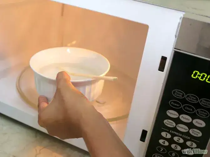 Water cup in a microwave