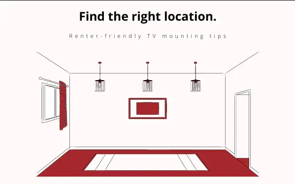 How to find the right location to mount a tv