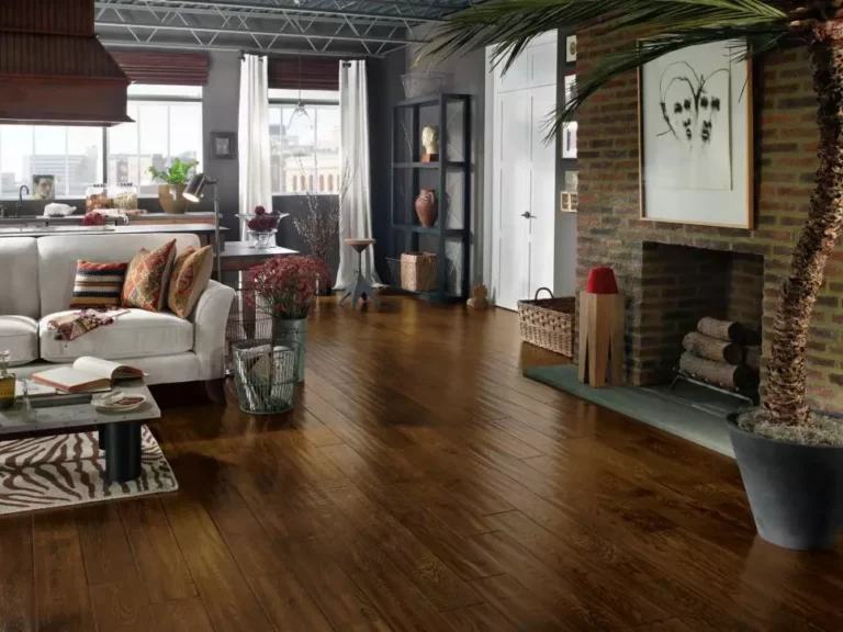 Bright and cozy living room featuring a prefinished hardwood floor.