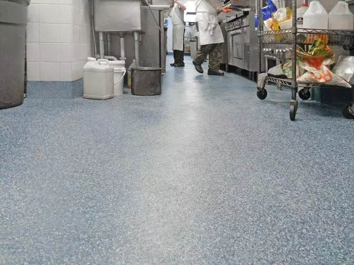 Close-up of a textured floor that offers better traction and slip resistance