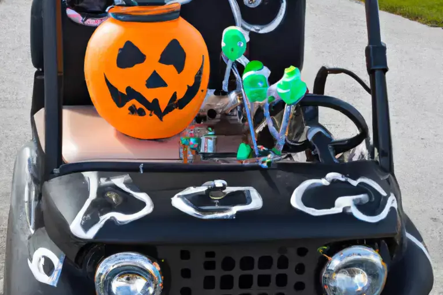 How to decorate a golf cart for halloween