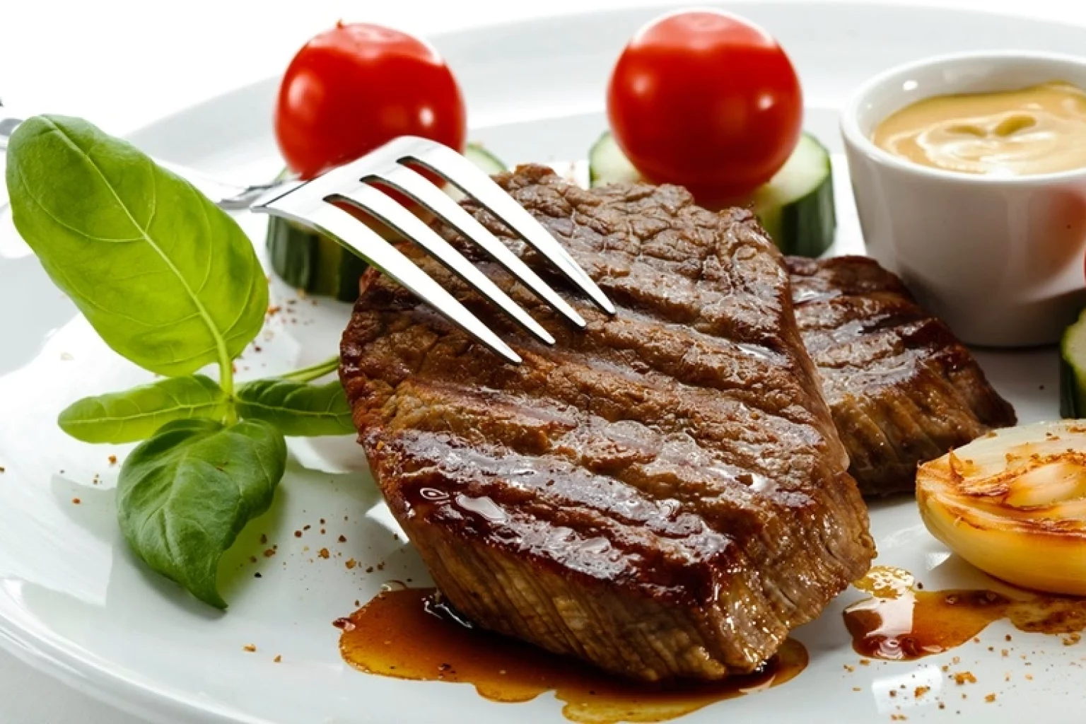 Club steak at home meal