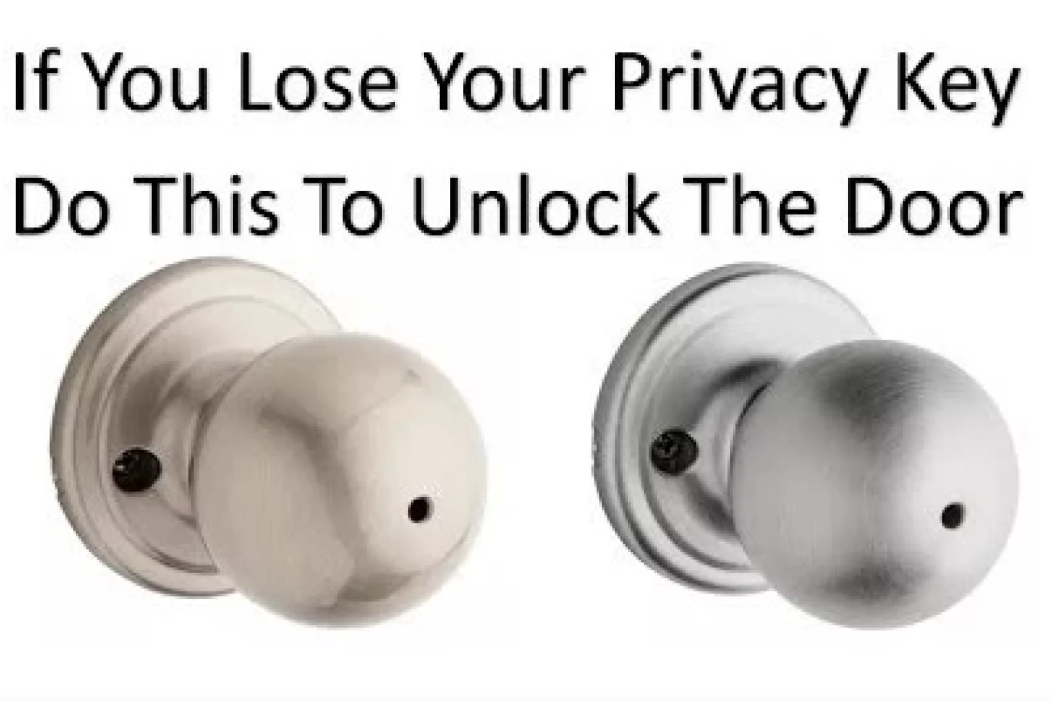 How to unlock a bathroom door